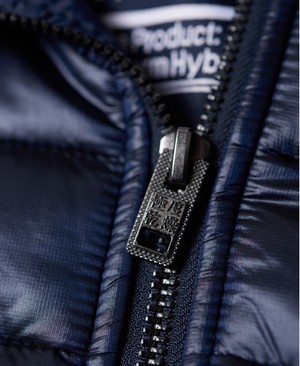 Superdry SD Storm Hybrid Cipzár Női Kapucnis Pulóver Sötétkék | HSJNA8167